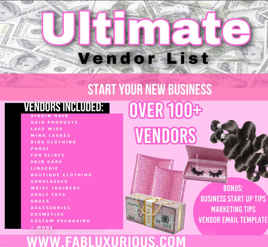 Ultimate Vendor List!